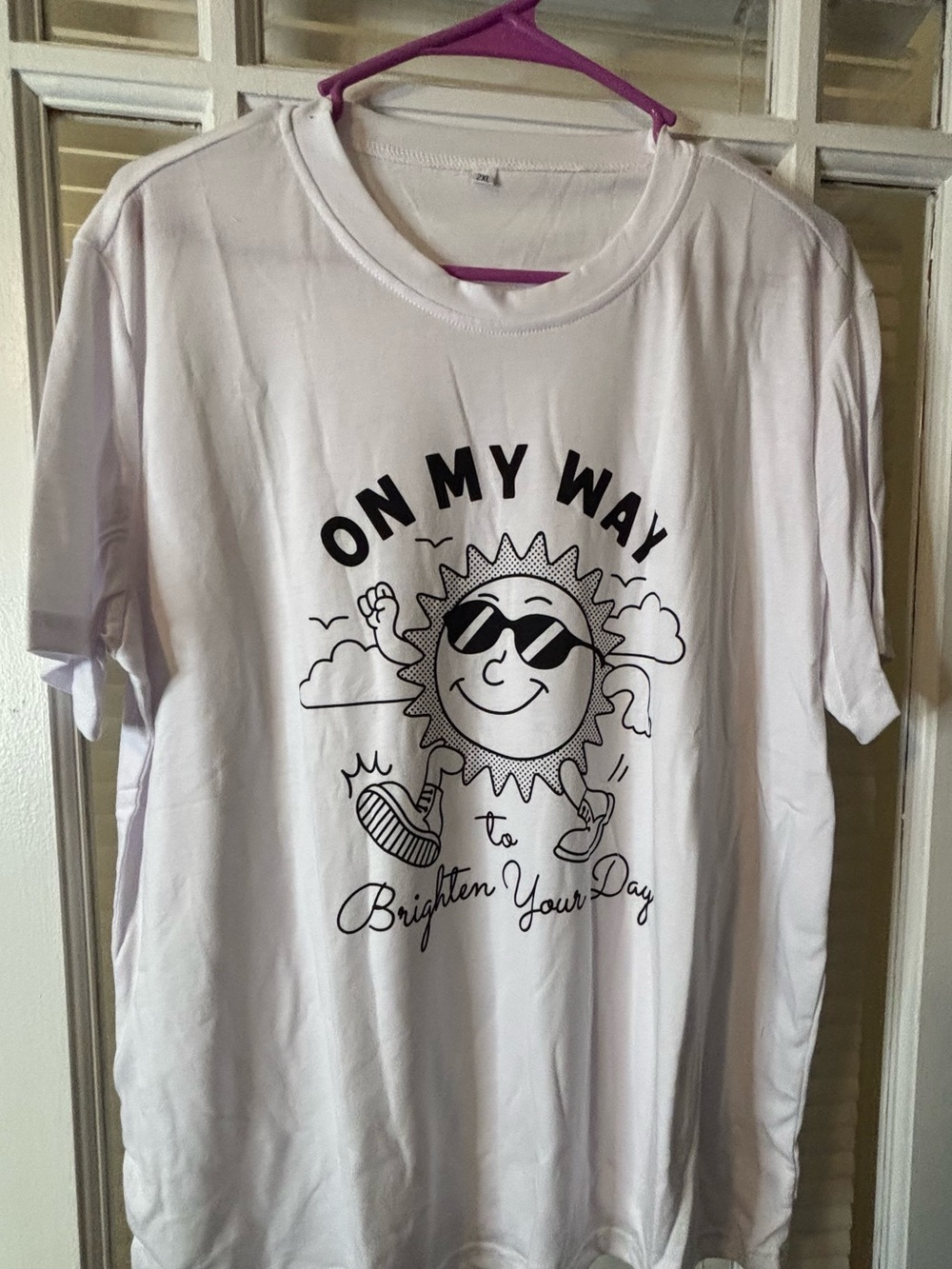 White 'On My Way' Graphic Tee for Women